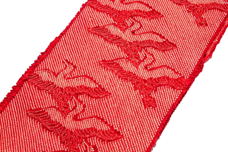 総絞り-飛び鶴」 振袖に最適 正絹 帯揚げ 金糸織 丸組 帯締め セット