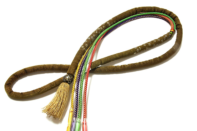 「総絞り」 金糸入り 振袖に最適 正絹 帯揚げ 丸ぐけ 金糸織 飾りつき 丸組 帯締め セット