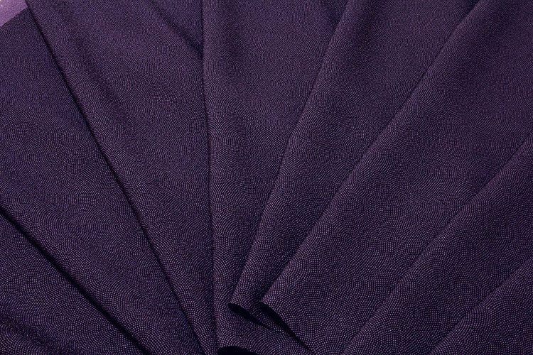 青海鮫」 浜ちりめん生地使用 ４丈 シックな深紫色系 特殊ガード加工済