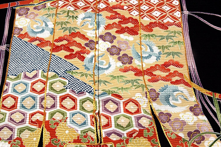 訳あり】「本染め」 几帳柄 松竹梅 金駒刺繍 鶴 宝尽くし 夏物 正絹 絽